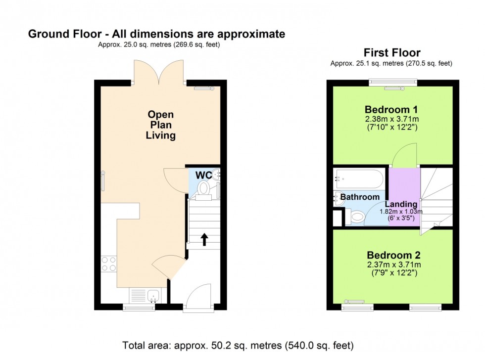 Floorplan for TRUMPETER PLACE,  DAWLISH