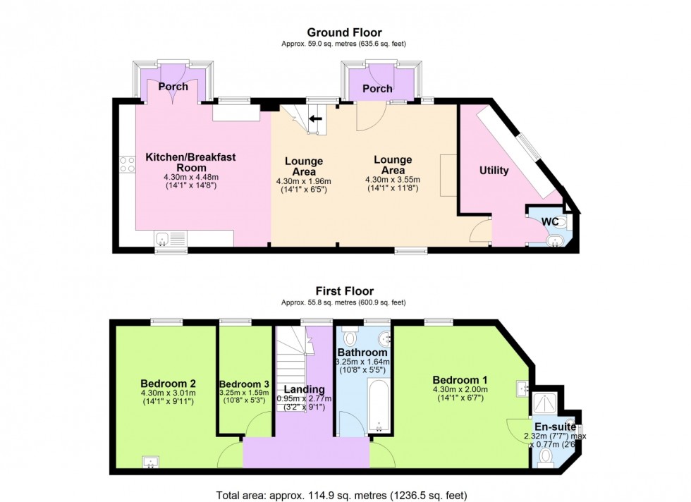 Floorplan for CARY AVENUE, BABBACOMBE
