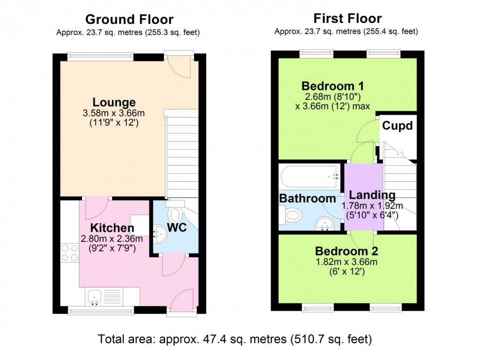 Floorplan for BREWERY COURT, DAWLISH