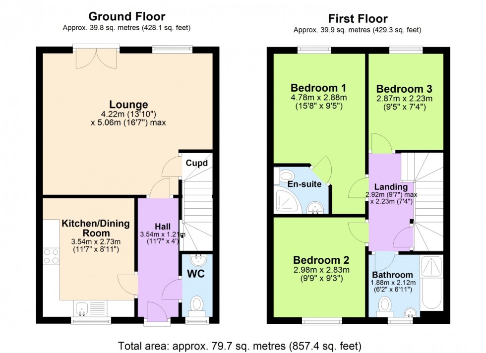 Floorplan for TRUMPETER PLACE, DAWLISH