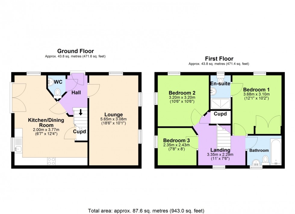 Floorplan for UNDERHAY CLOSE, DAWLISH