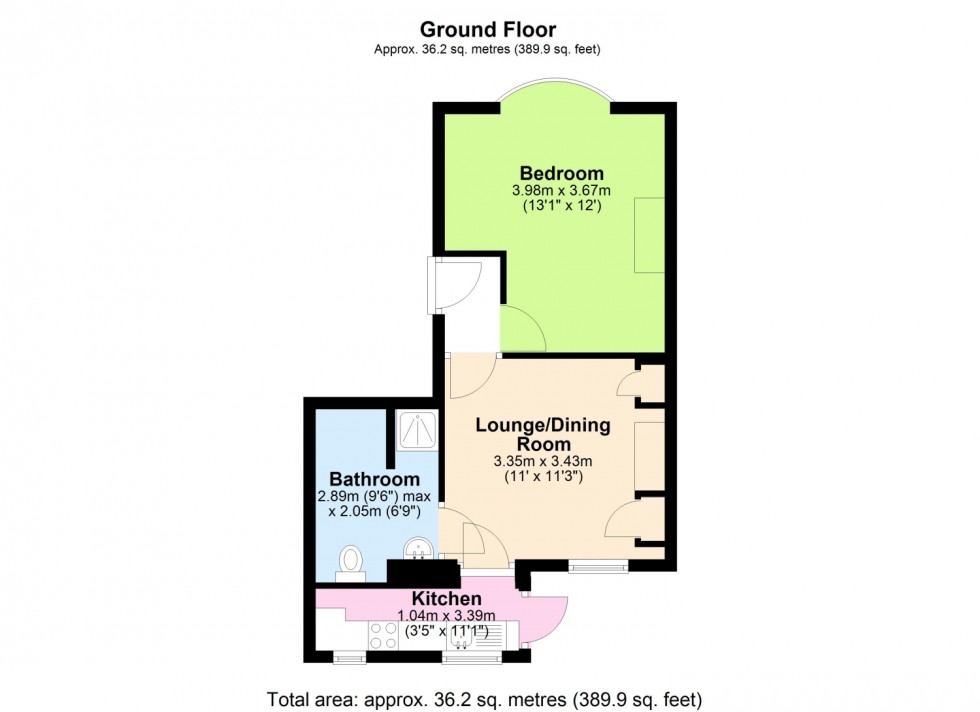 Floorplan for THE MOORINGS, THE STRAND, DAWLISH