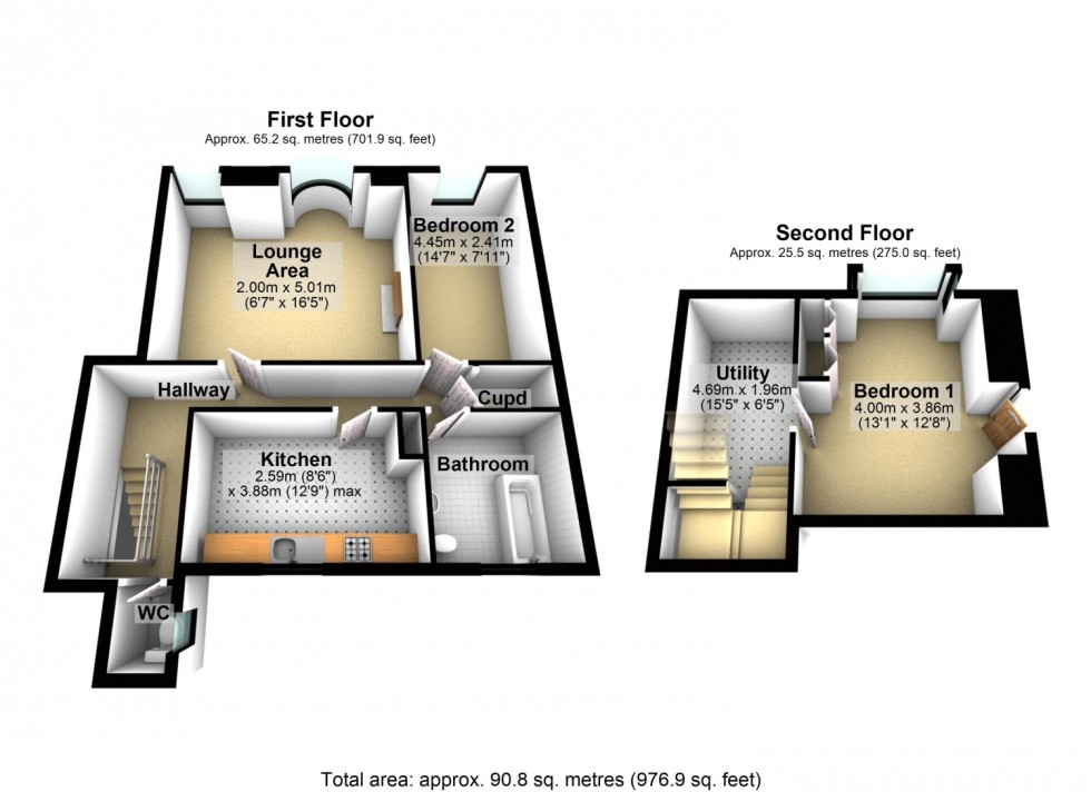 Floorplan for THE MOORINGS, THE STRAND, DAWLISH
