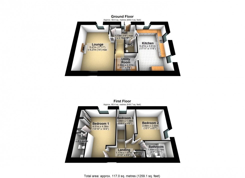 Floorplan for HENSFORD MEWS, DAWLISH
