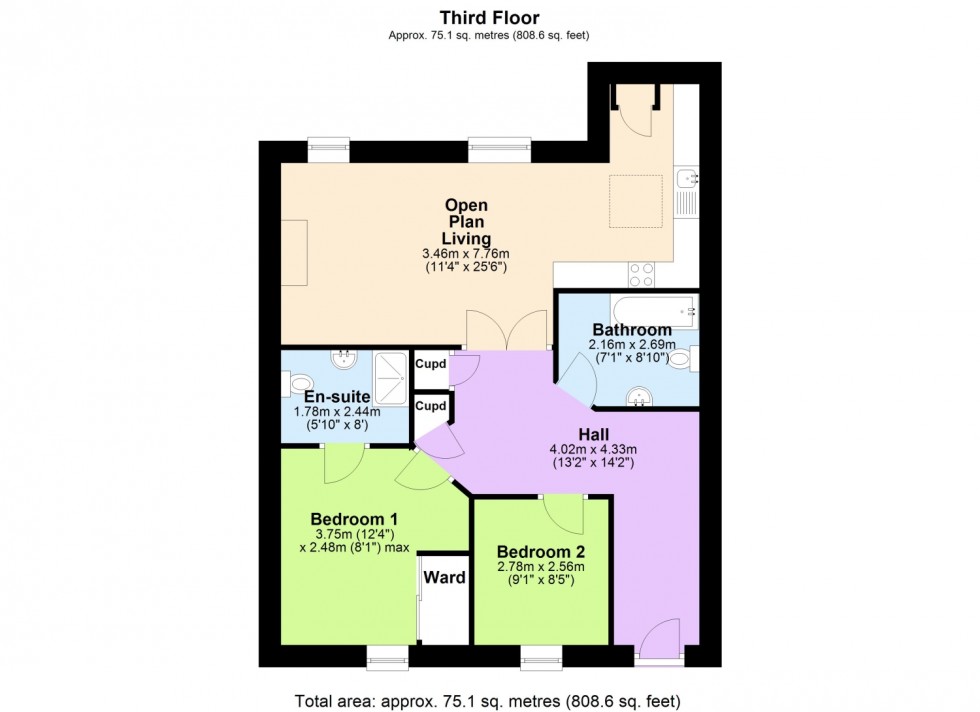 Floorplan for GREAT CLIFF, DAWLISH